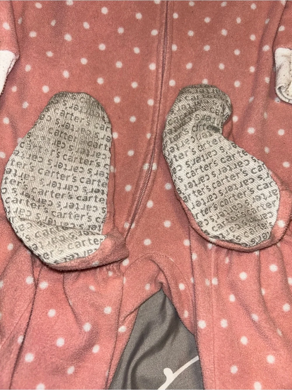 Carter's Pink Polka Dot Unicorn Footed One-Piece